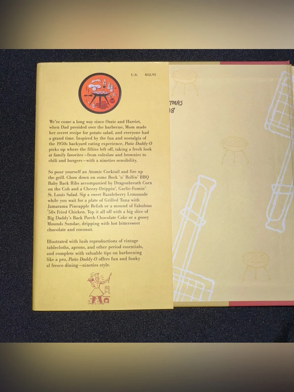 Patio Daddy-O Cookbook hardback book with dust Cover retro recipes & pictures